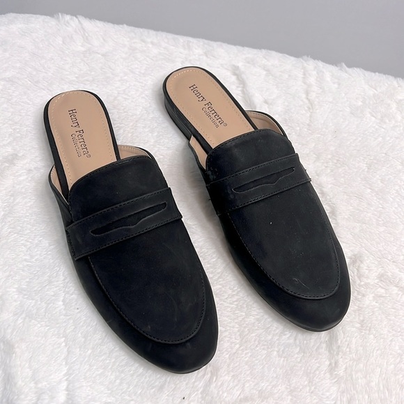 Henry Ferrera Slip-on Suede Comfort Penny Loafer Mule size 10 NWOT - Picture 2 of 9